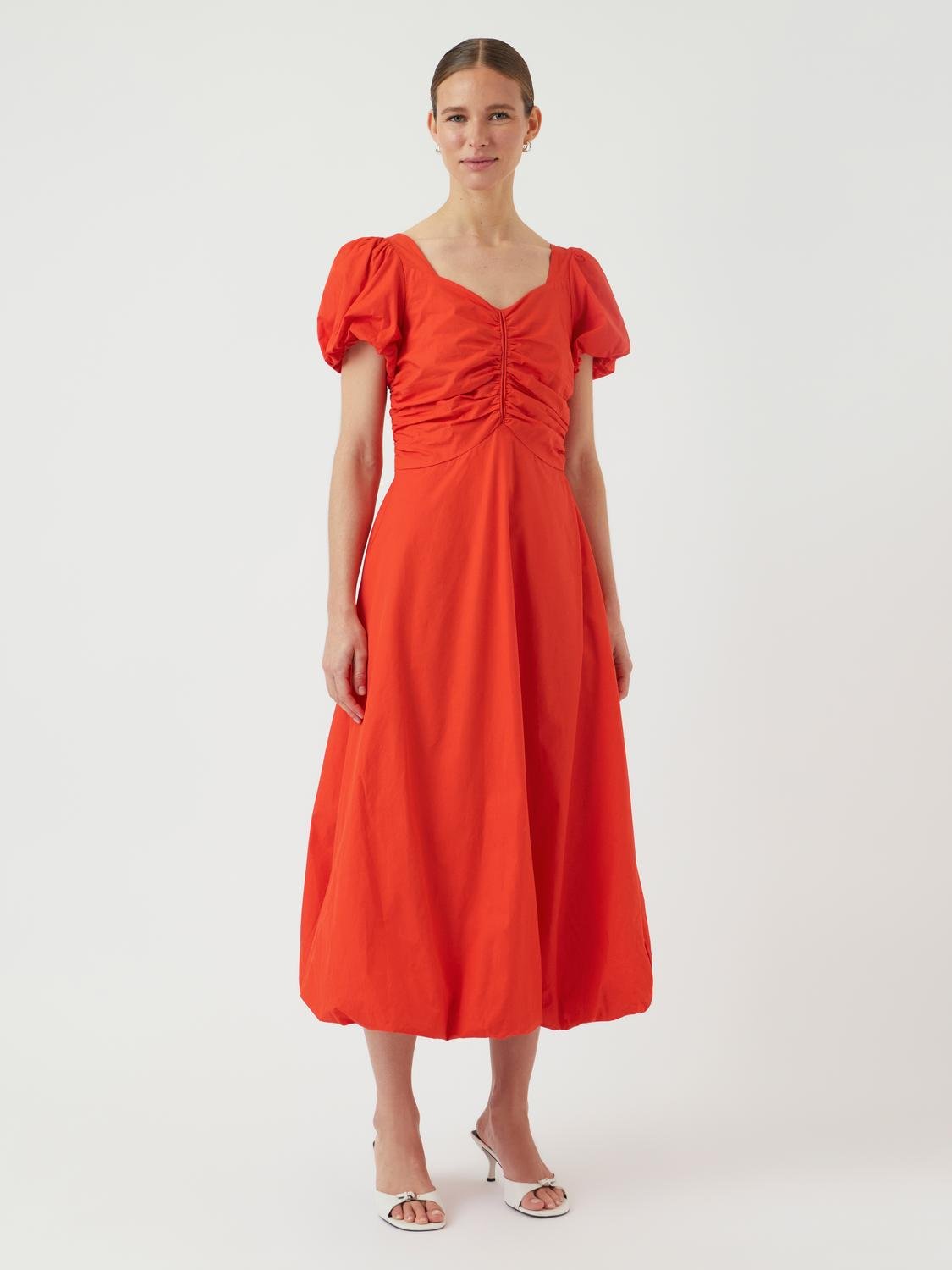 YASRIVANNA Short Dress - Cherry Tomato - VERO MODA & VILA Bergvik